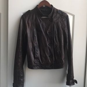 Abercrombie Leather Jacket size S